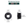 M10-1.5 Black Flange Nuts (25 pcs), 304 Stainless Steel 18/8,
