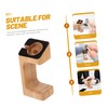 NOLITOY 1Pc Bamboo Smart Watch Charging Stand Elegant Durable Charging