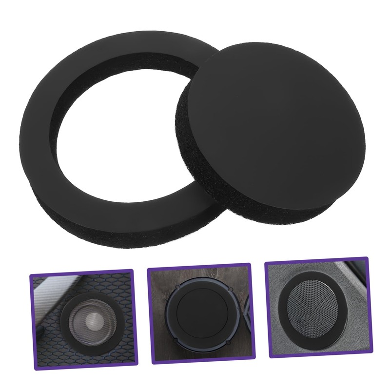 TEHAUX 2set Car Stereo Speakers Soundproofing Pad Speaker Baffles Adapter