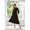 VintageClothing Women's 2023 Casual Fall Midi Dresses Long Sleeve Crew