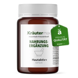 Skin Active Capsules for Hair & Skin with Calcium, Hyaluronic Acid, Coenzyme Q10, Zinc According to Kräutermax Original Formula | High Dose Hyaluronic Acid | Premium Quality Produced in Small Series |