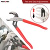 MAXPOWER 10 inch Groove Joint Pliers, Quick Adjustable Serrtated V