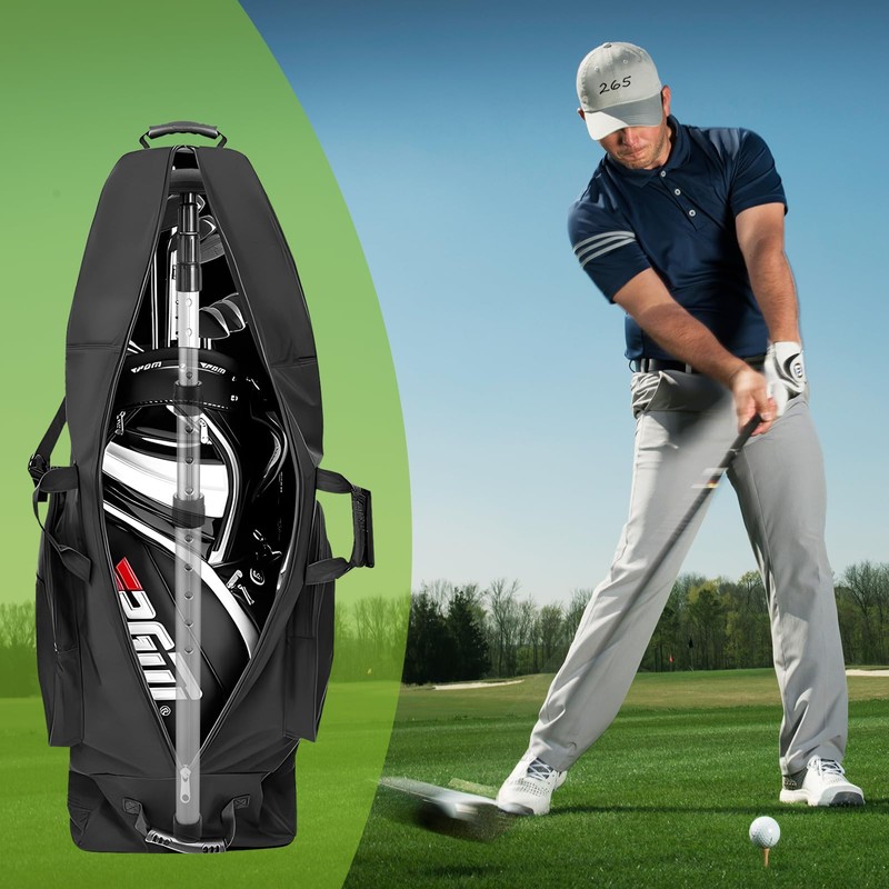 MIKOSI Golf Travel Bag Support Pole - Adjustable Aluminum Stiff