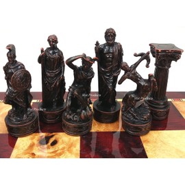 Greek Gods Mythology Set of Chess Men Pieces Hand Painted - NO Board