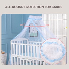 Yuehuamech Baby Mosquito Net Bed Canopy Cot Net Dome Ceiling Mosquito Net Net Crib Mosquito Mesh Hanging Bed Net Mosquito Bar Keep Your Baby Away From Mosquitoes