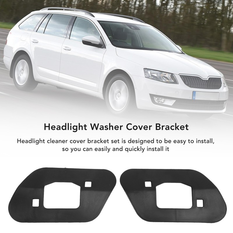 1Pair Headlight Washer Cover Bracket 5E0955109 Rugged Headlight Cleaning Cap