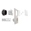 Huber Motion, 180° motion detector, white, fitted, concealed, energy efficient,