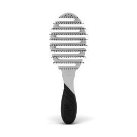 LolaVie Wet Brush Pro Flex Dry Black And White Hair Brush For Wet Or Dry Styling