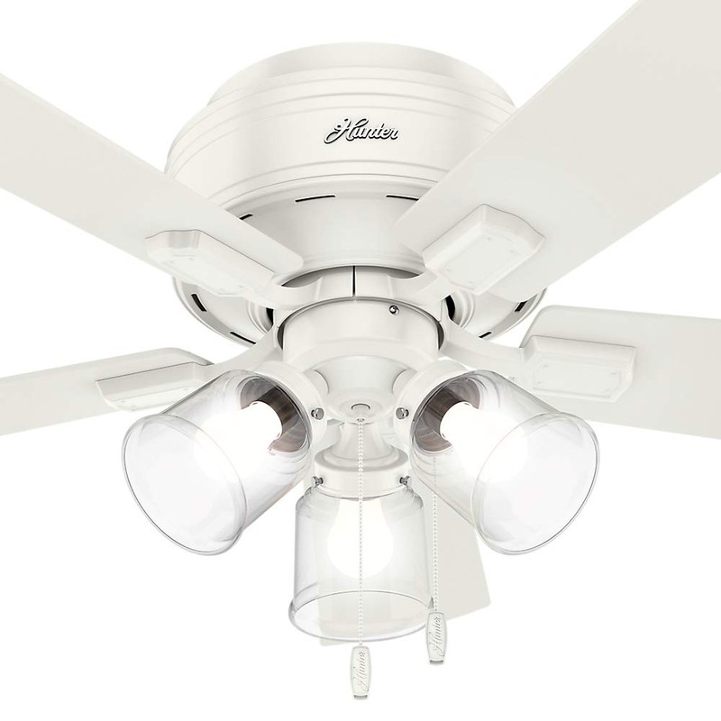 Hunter Crestfield Indoor Low Profile Ceiling Fan with LED Light