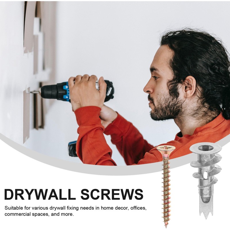 iplusmile Drywall Anchor and Screw Kit 20 Sets Self-Tapping Wall