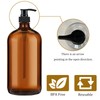 BPFY 4 Pack 32 oz Amber Glass Pump Bottles, Glass