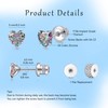 Limerencia Heart Screw Backs Earrings G23 Implant Grade Titanium Stud