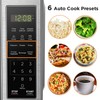 BLACK+DECKER EM720CB7 Digital Microwave Oven with Turntable Push-Button Door, Child