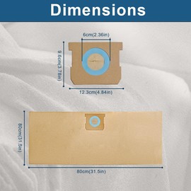 6 Pack DXVA19-4104 Vacuum Bags Compatible with DEWALT 5 to 8 Gallon Wet/Dry Vacuum For DXV05P, DXV06PL, DXV08S, Disposable Vacuum Filter Bags