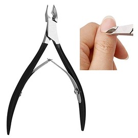 Alicates de UñAs de Primera Calidad Pinzas de CutíCula para Pedicura de Precisión, CortaúñAs para Uñas y Uñas Encarnadas Gruesas y Profundas(negro)