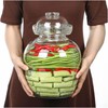 Aosnttol Glass Jar with Lid Pickle Jar, 1.5L Wide Mouth
