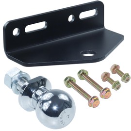 GUSUHAWK Lawn Mower Trailer Hitch with 2" Diameter, 3500 Lbs Chromed Hitch Ball and Hardware Kit for Most of Zero Turn Mowers
