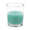 Zest Candle 12-Piece Votive Candles, Aqua Round Glass
