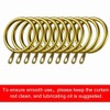 WUBAYI 50 Set Metal Brass Curtain Rings and Hooks, 30mm