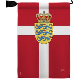 Denmark Garden Flag Set Mailbox Hanger Regional Nationality Nation International World Country Particular Area Small Decorative Gift Yard House Banner Made In USA 13 X 18.5