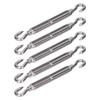 5Pcs Turnbuckle Hook and Hook Wire Rope Tension 304 Stainless