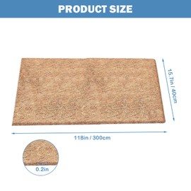 Lazamit Coco Liner Roll, 16 x 118 inch Natural Coconut Liners for Planters, Coco Coir Liner Mat for Hanging Basket Animal Pet Pad Reptile Carpet Garden Decoration