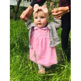 JOYOYO 16 Pcs Baby Headbands for Girls Baby Turban Headbands Stretchy Soft Wide Headbands for Newborns Toddlers, Baby Bow Hairbands