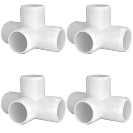 letsFix 2" PVC Fittings 4 Way (4-Pack), PVC Pipe Connector PVC Elbow, Furniture Grade for Heavy Duty DIY PVC Structure & Frames -Fits 2" Sch. 40 PVC Pipes