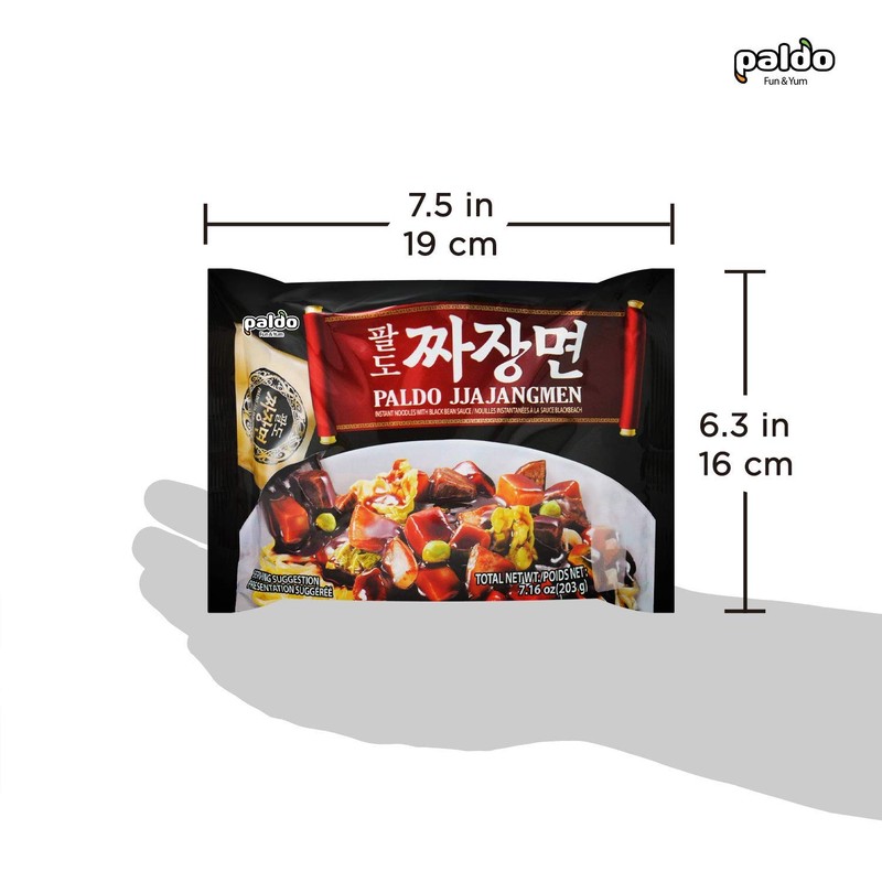 Paldo Fun & Yum Jjajangmen Instant Noodles, Pack of 4,