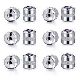 Titanium Screw Earring Backs with Rainbow CZ|3 Pairs 20G/0.8mm and 3 Pairs 18G/1mm|Hypoallergenic Stopper Stainless Steel Backings Replacement