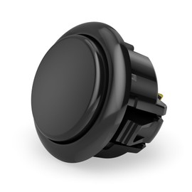 QANBA D-lite Arcade Button Original Buttons Snap-in Joystick Arcade Buttons for DIY Arcade Machines 30mm Push Button Switch(Boxed）(30mm Black（DL04) 24 Pcs)