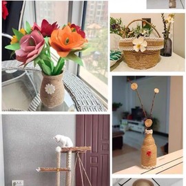 5mm Jute Rope, 100 Feet Heavy Duty and Thick Twine Rope Braided Natural Jute Rope for Crafts Projects, DIY Artwork, Bundling, Home Decor, Gardening Applications, Christmas Twine Bulk.