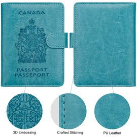 WALNEW RFID Blocking Passport Holder Travel Wallet Cover Case