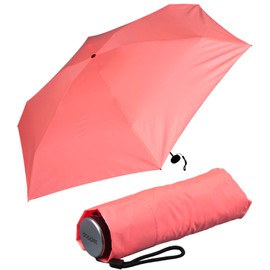 Doppler Super Mini Fibre Compact Pocket Umbrella Extremely Light and Small, Neon Coral, Modern, convenient