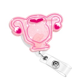 Besoar L&D Shaker Nurse Badge Reel - OB Nursing Badge Holder Retractable with ID Clip,Funny Uterus Labor and Delivery Name Tag Card Accessories with Alligator Clip for GYN Pediatric Work Hospital