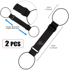 2 Pcs Elastic Fastening Belt for Luggage, Adjustable Luggage Straps for Suitcases Attach Bags, Portable Travel Suitcase Accessory (2 Black)2 Pcs Elastic Fastening Belt for Luggage, Adjustable Luggage