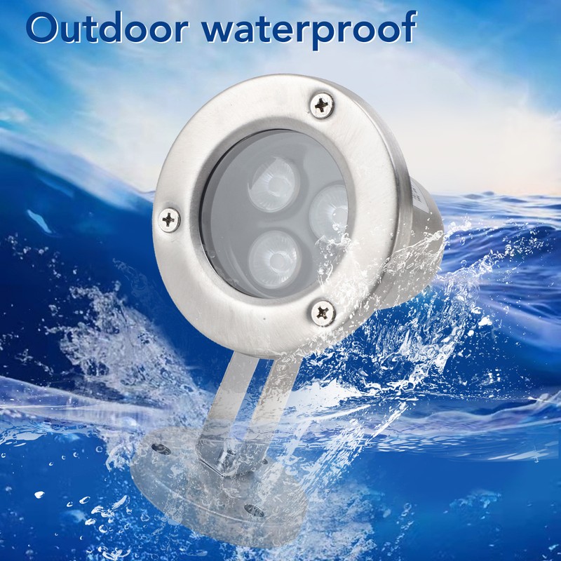 Pond Light 3W LED Stainless Steel IP68 Waterproof Energy Saving