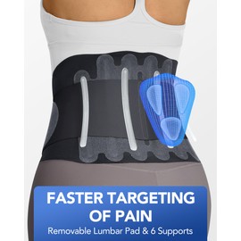 Fitomo Lumbar Support Belt Black XL