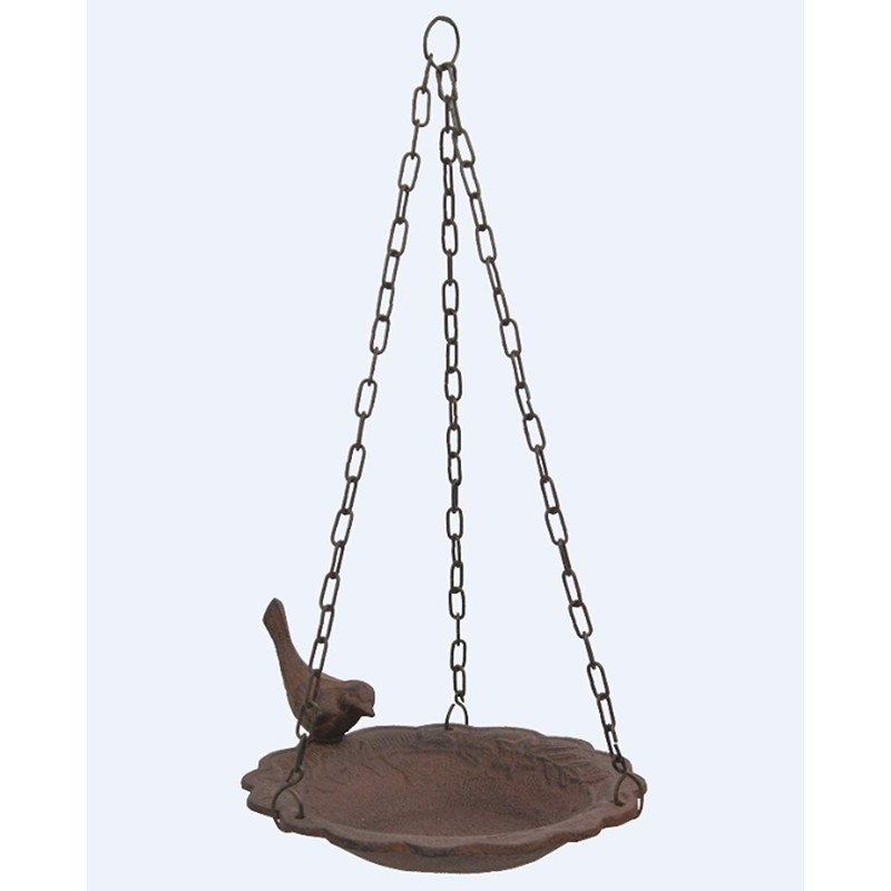 Hanging Birdbath Feeder Cast Iron Patio Garden Yard