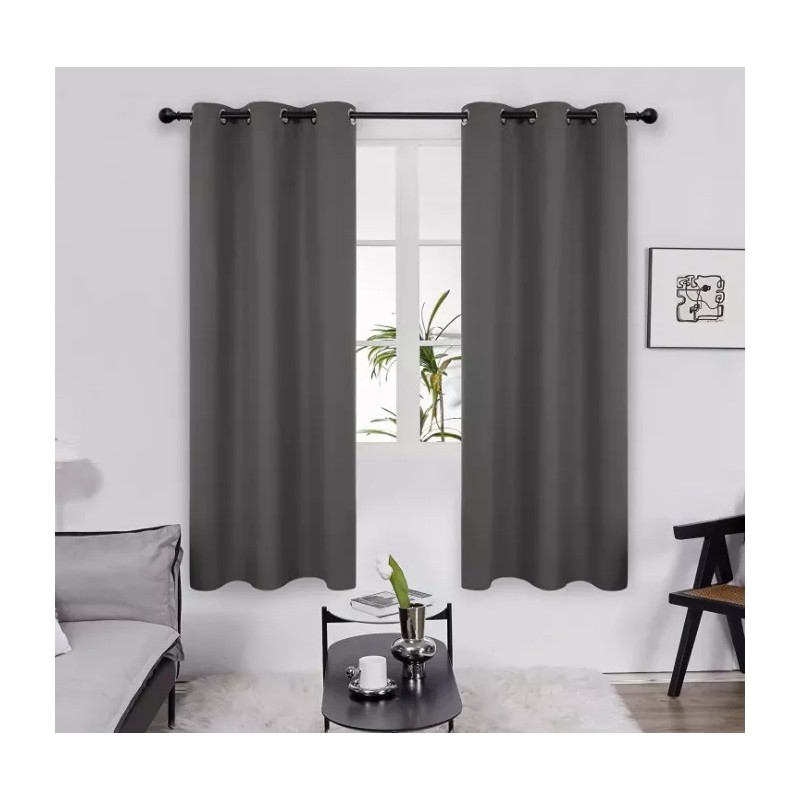 Quioo Store Cortina Blackout Para Ventana 100x130cm 2pzs Cuarto Sala