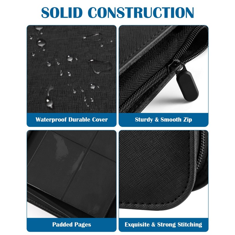 WisOffice Top Loader Binder 4 Pocket for 144 Toploaders, Side
