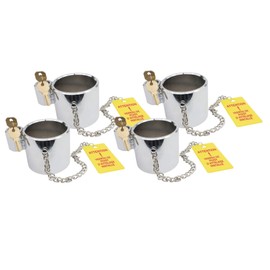 Mytee Products Heavy Duty Chrome King Pin Lock with 2 Unique Keys | Trailer Hitch Lock Works with RV 5th Wheel Keyed Unique - 4 Pack