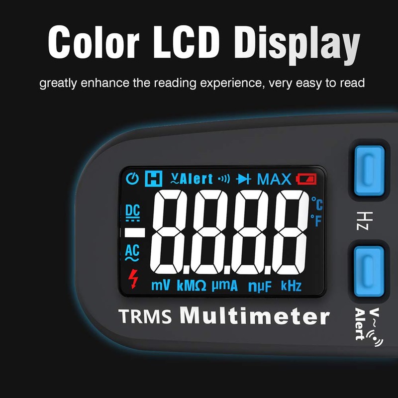 Digital Multimeter, TRMS 6000 Counts Auto Manual Ranging Digital Multimeter