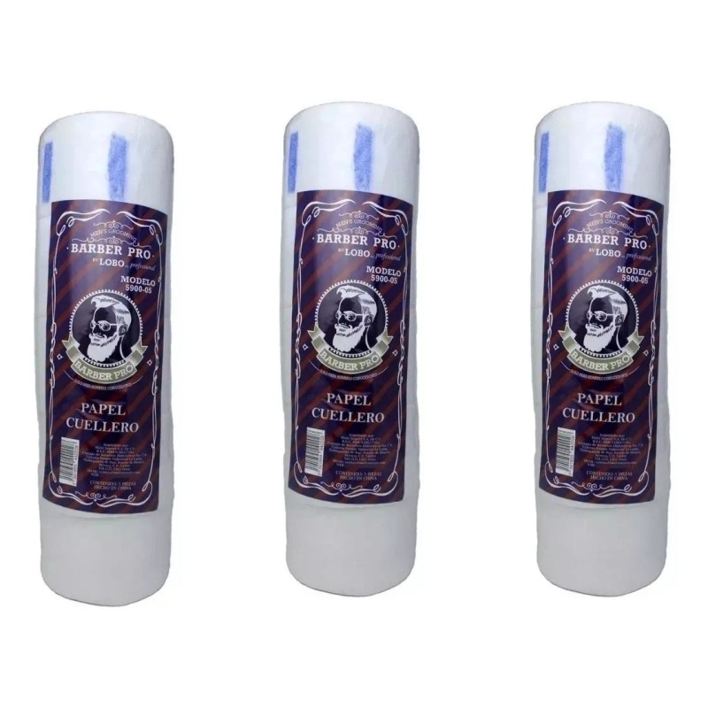 Lobo Profesional 4 Papel Cuello Blanco Barber Pro 5 Rollos
