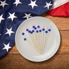 Minisland Navy Blue Pearl Cocktail Picks, 4.7 Inch Long Bamboo