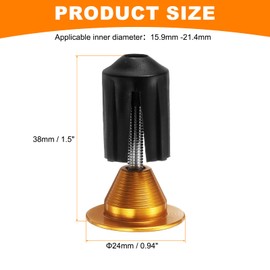 sourcing map Bar End Plugs Aluminum Handlebar End Caps Bike Plugs 0.7oz Expanding Locking for MTB Road BMX Fixed Gear Bike, Yellow