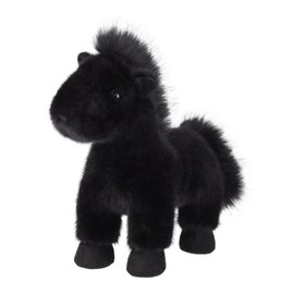Apricot Lamb Stuffed Animal Horse Wild Pony Black, Soft Toys Plush Cuddly Perfect for Child 9.4 Inches