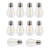 10Pcs Vintage Light Bulb S14 E27 180LM Transparent Glass LED