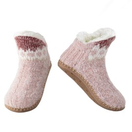 Vihir Hut Socks Women & Men & Winter Non-Slip Slippers Socks Slipper Socks Thick Slipper Socks Soft Stopper Socks Warm Hut Socks Winter Christmas Socks Gift 1 Pair, lightpink