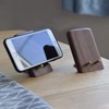 Silver & Style Wooden Smartphone Stand, Tabletop, Walnut, Interior, Stylish,